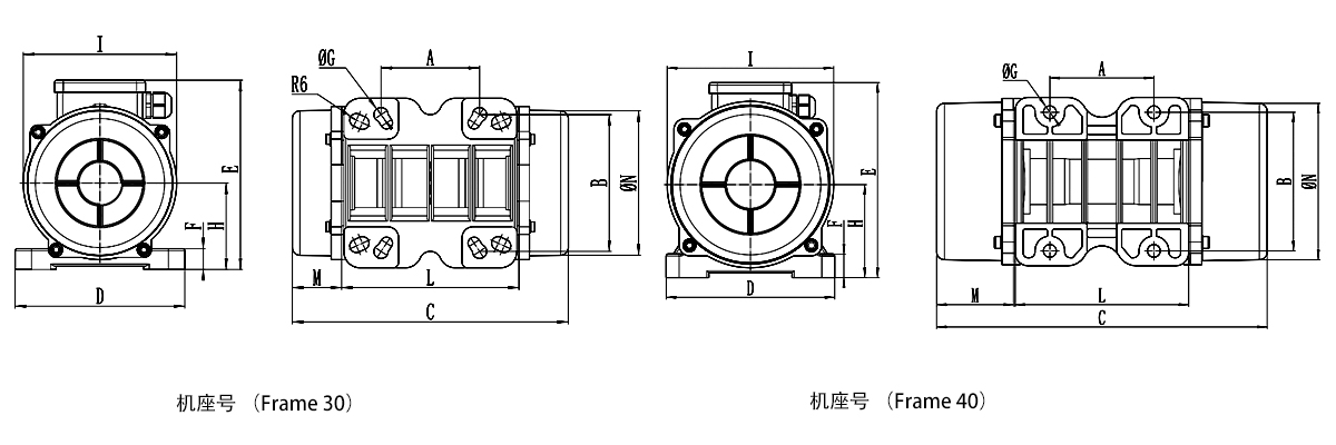 防爆振動電機尺寸